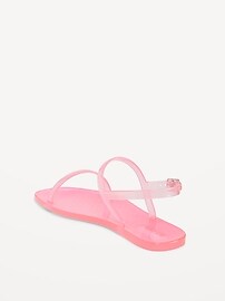 View large product image 4 of 4. Shiny-Jelly Double Strap Sandal for Girls