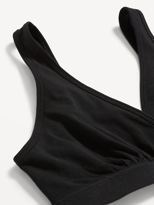 Image number 3 showing, Maternity Cross-Front Cotton Nursing Bralette