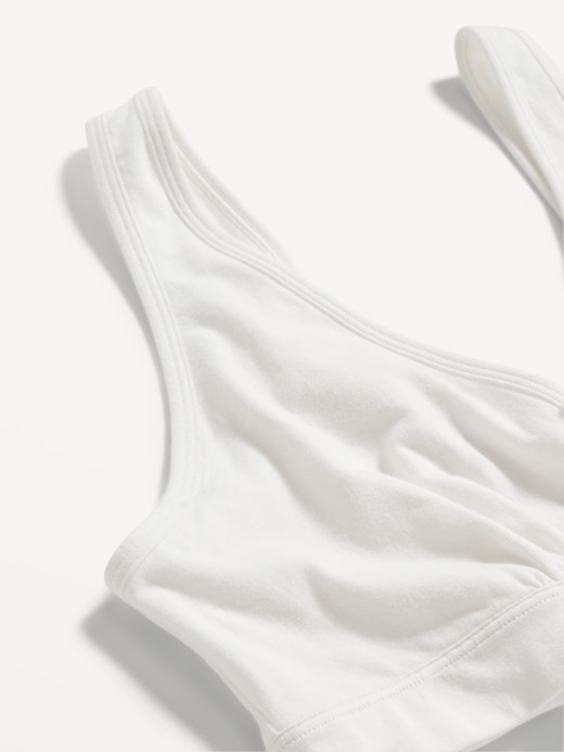 Image number 3 showing, Maternity Cross-Front Cotton Nursing Bralette