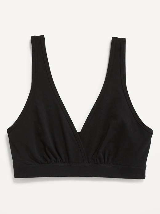 Image number 4 showing, Maternity Cross-Front Cotton Nursing Bralette