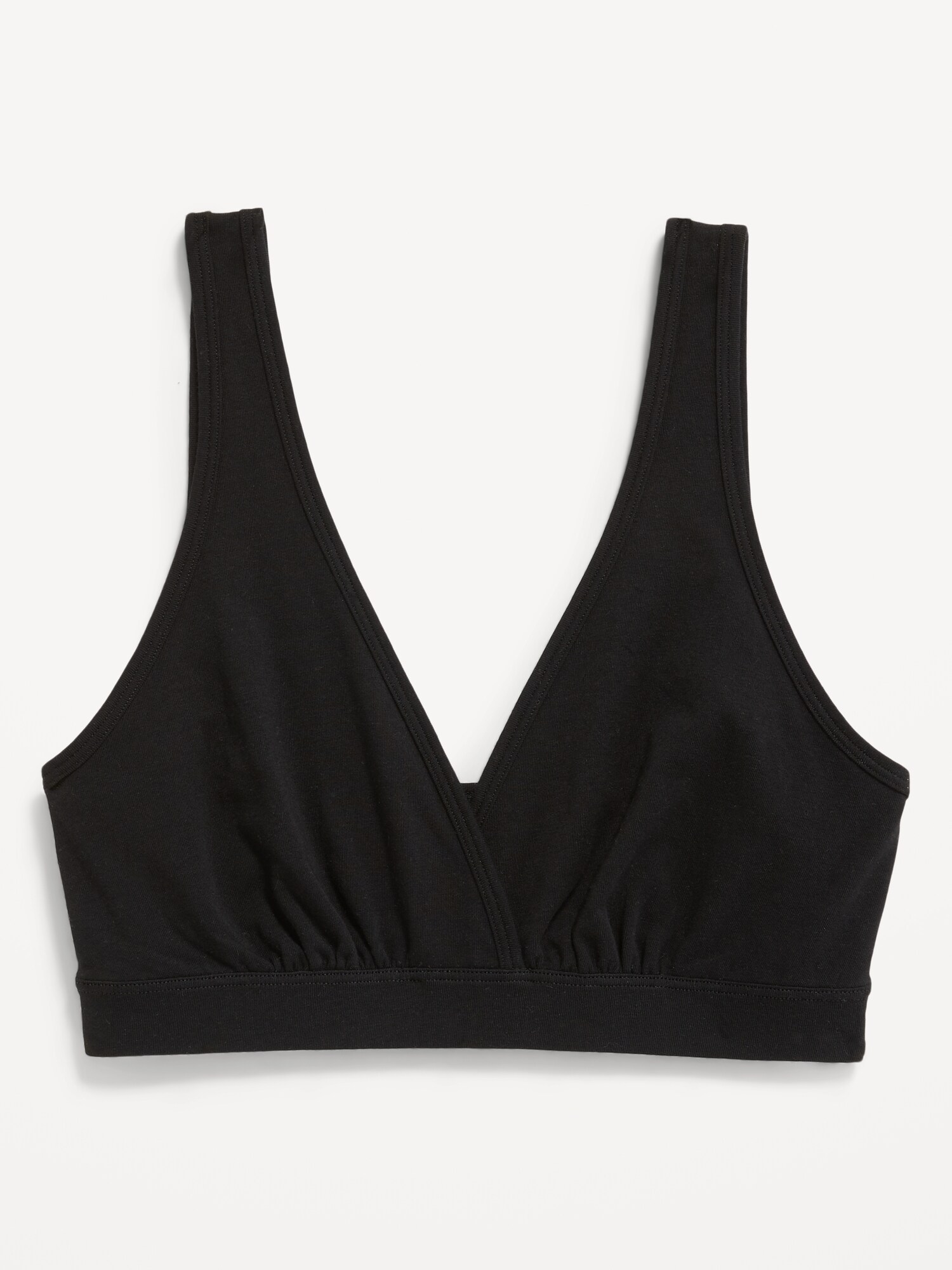 Бралетт Maternity Cross-Front Nursing, хлопок — Old Navy, цвет: Чёрный — фото 4