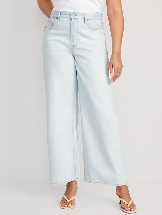 Image number 5 showing, Extra High-Waisted Baggy Wide-Leg Jeans