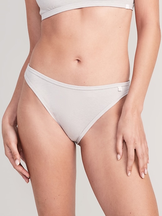 Image number 3 showing, High-Waisted French-Cut Rib-Knit Bikini Underwear