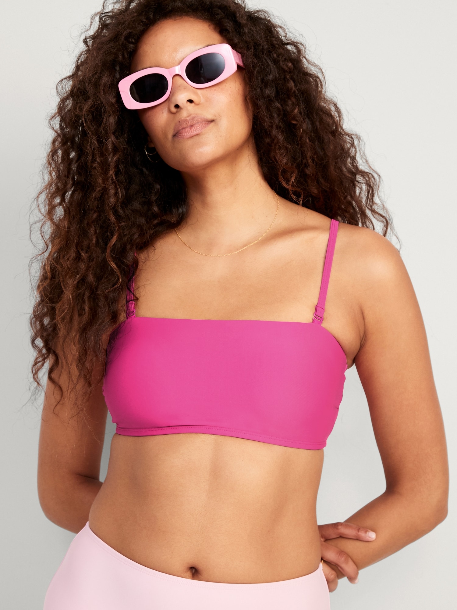 Old Navy Bandeau Swim Top for Women pink. 1