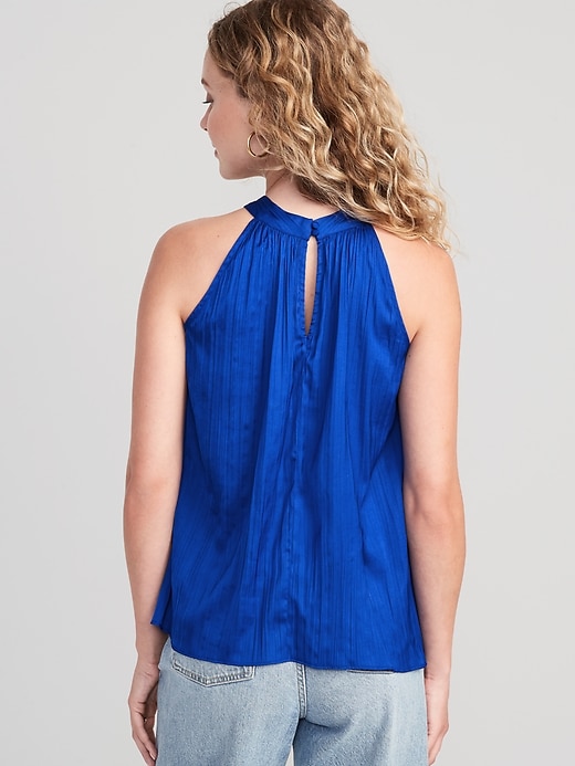 Image number 2 showing, Sleeveless Satin Twist-Front Top