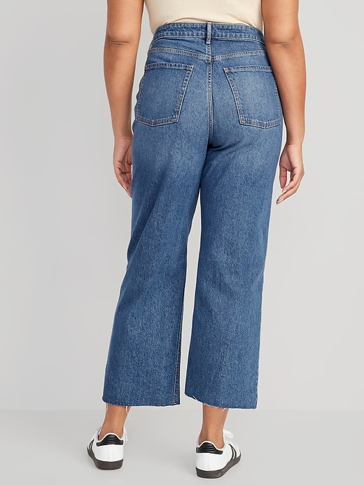 Extra HighWaisted Cropped CutOff WideLeg Jeans Old Navy