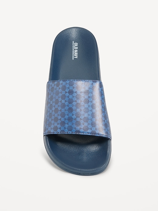 View large product image 2 of 4. Printed Sugarcane-Based Slide Sandals (Partially Plant-Based)
