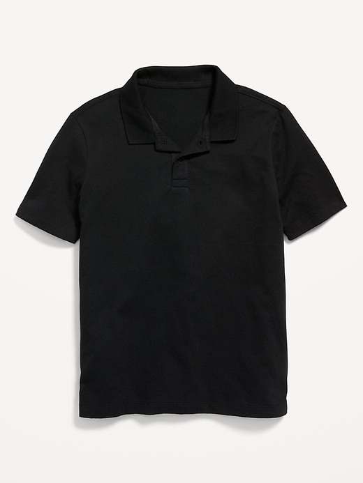 View large product image 2 of 3. School Uniform Jersey-Knit Polo Shirt for Boys