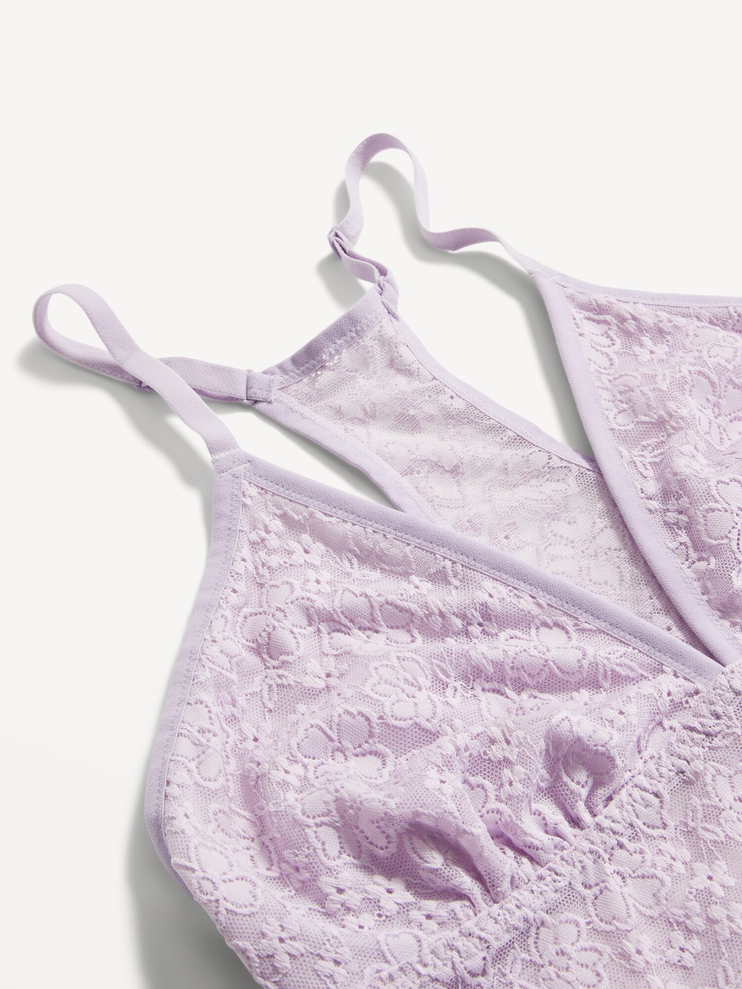 Бралетт, борцовская спина, удлинённый крой, кружево — Old Navy, цвет: Лавандовый — фото 3