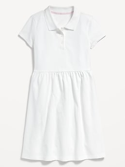Old Navy Kids' School Uniform Fit & Flare Pique Polo Dress - - Plus Size XL