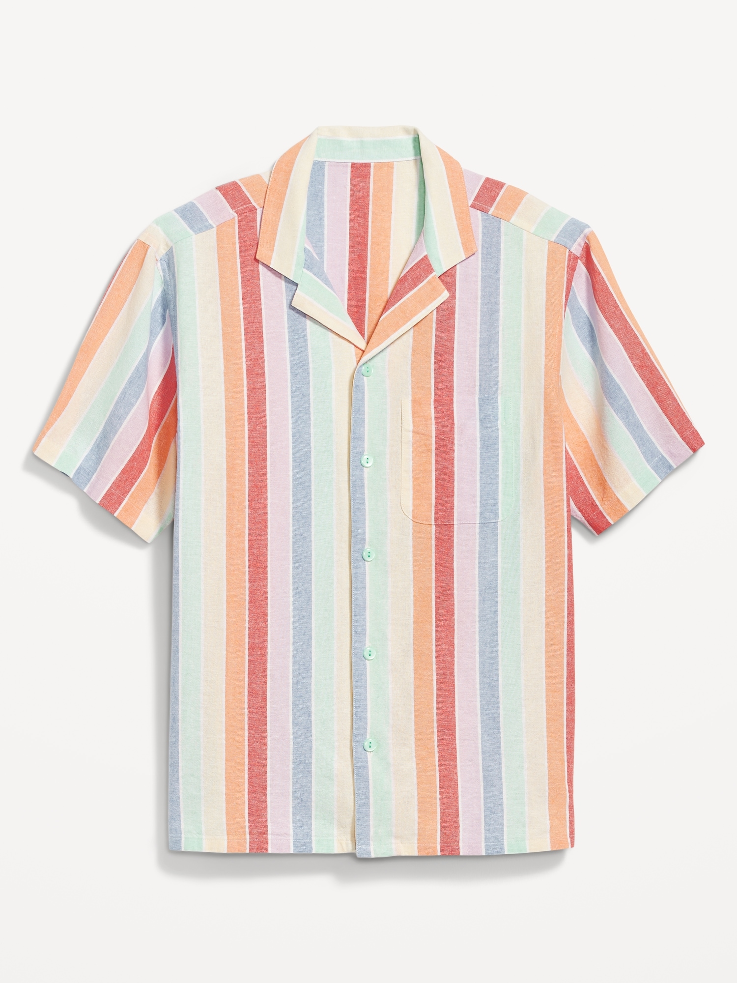 Matching Pride Gender-Neutral Linen-Blend Camp Shirt for Adults | Old Navy