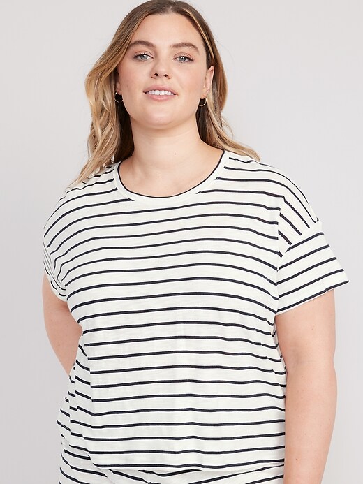 Sunday Sleep Cropped Lounge Slub-Knit T-Shirt | Old Navy