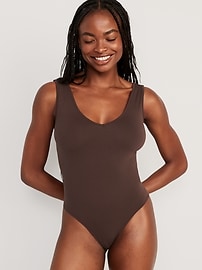 Image number 1 showing, Seamless Base-Layer Tank Top Bodysuit