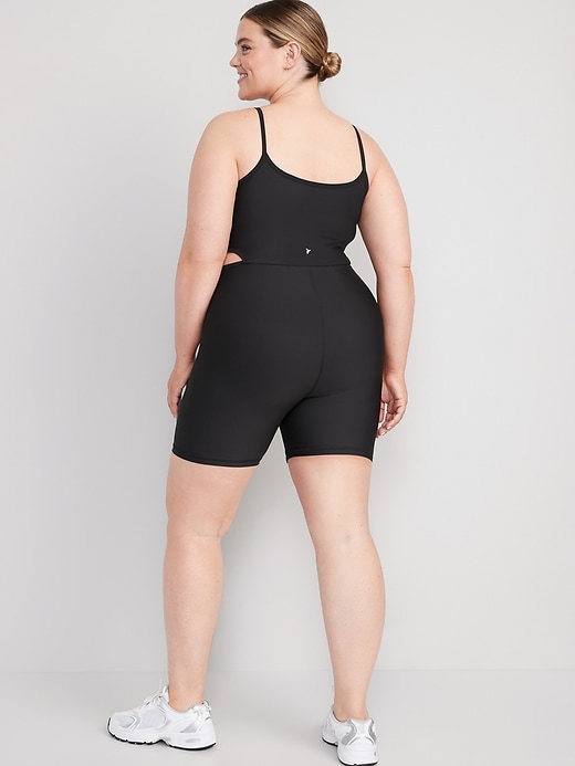 Image number 8 showing, PowerSoft Cutout-Waist Bodysuit -- 6-inch inseam