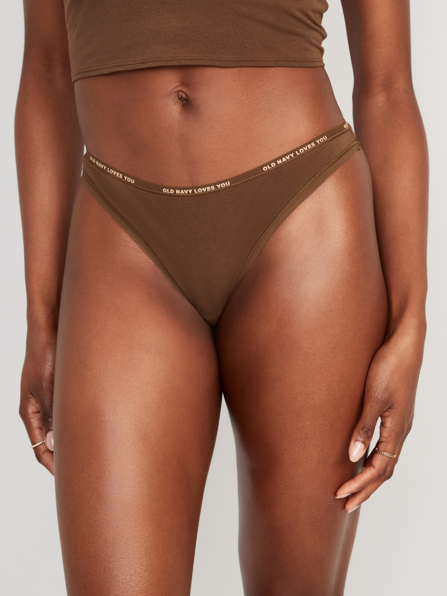 Repeat-Logo Low-Rise Thong for Women