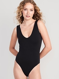 Image number 1 showing, Seamless Base-Layer Tank Top Bodysuit