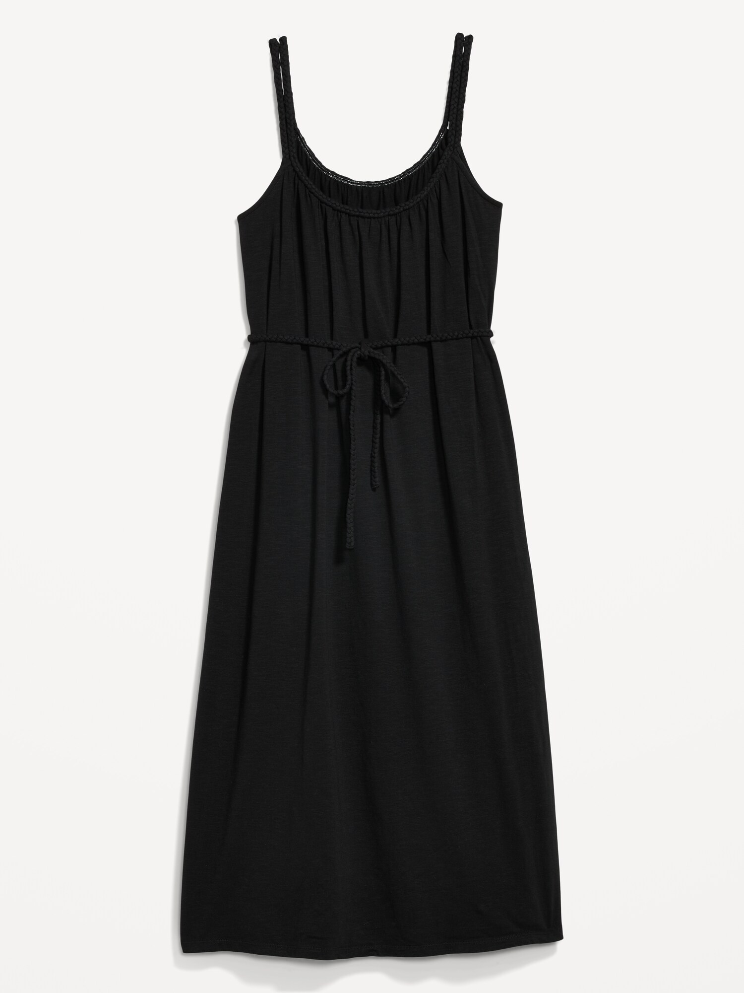 Maternity Sleeveless TieWaist Nursing Midi Swing Dress Old Navy