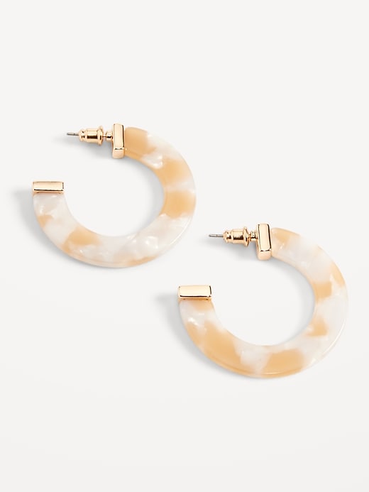 Image number 1 showing, Gold-Plated Hoop Earrings for Women