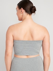 View large product image 5 of 5. Rib-Knit Seamless Bandeau Bralette