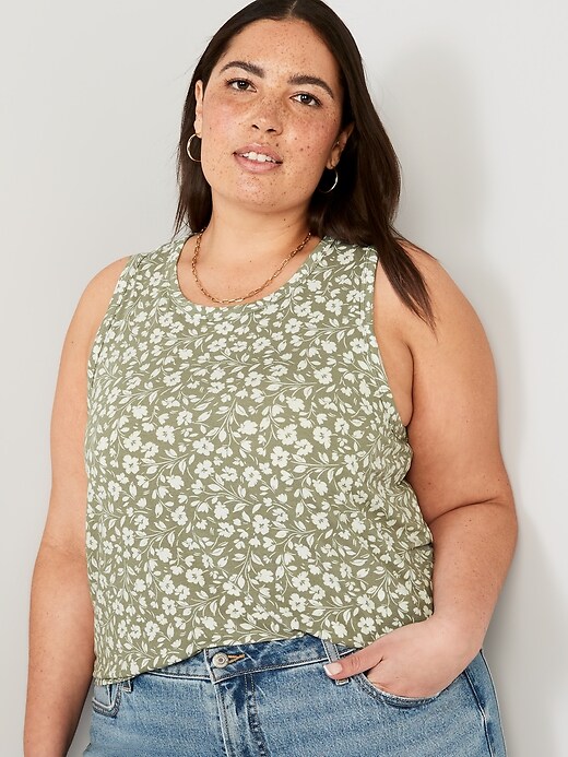 Image number 7 showing, Sleeveless Luxe Floral-Print T-Shirt