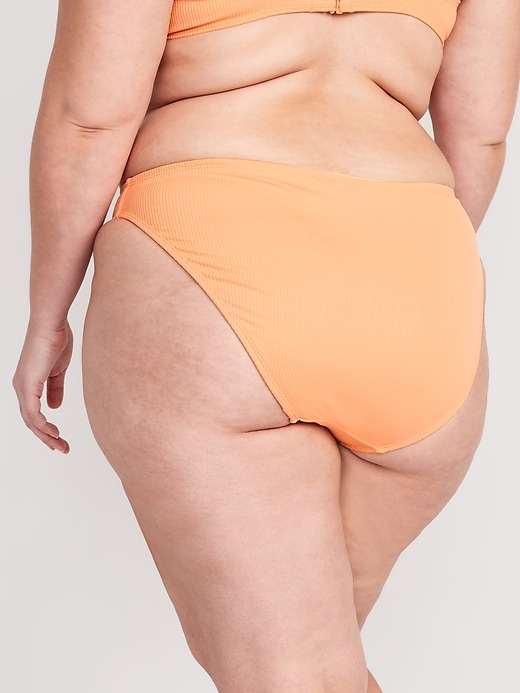 Image number 8 showing, High-Waisted French-Cut Ribbed Bikini Swim Bottoms