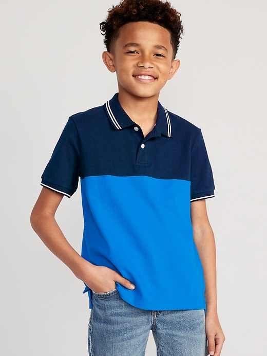 Short-Sleeve Color-Block Polo Shirt for Boys | Old Navy