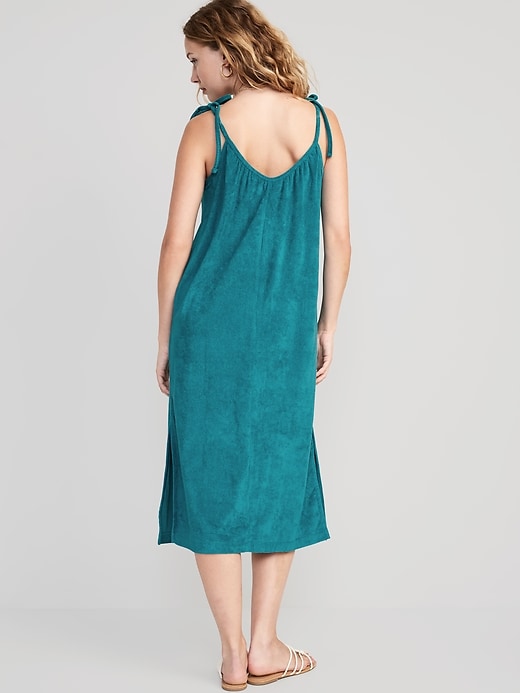 Image number 2 showing, Tie-Strap Midi Swing Dress