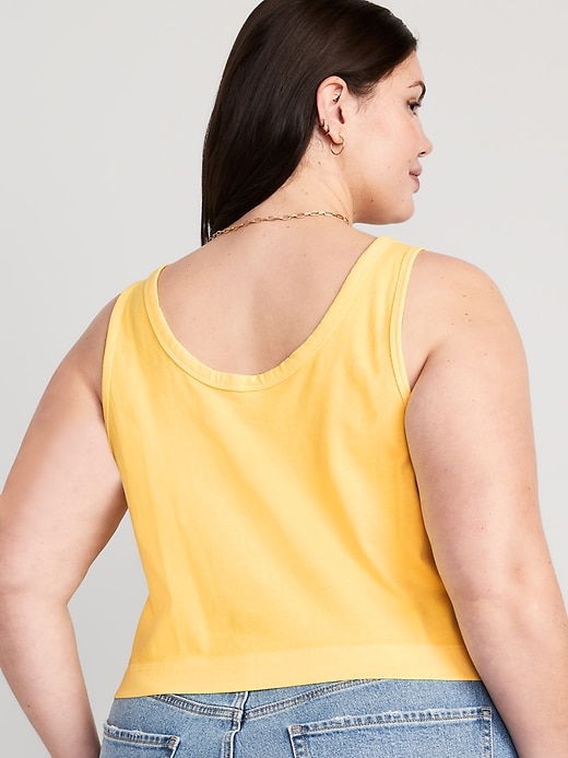 Image number 8 showing, Cropped Vintage Garment-Dyed Tank Top for Women