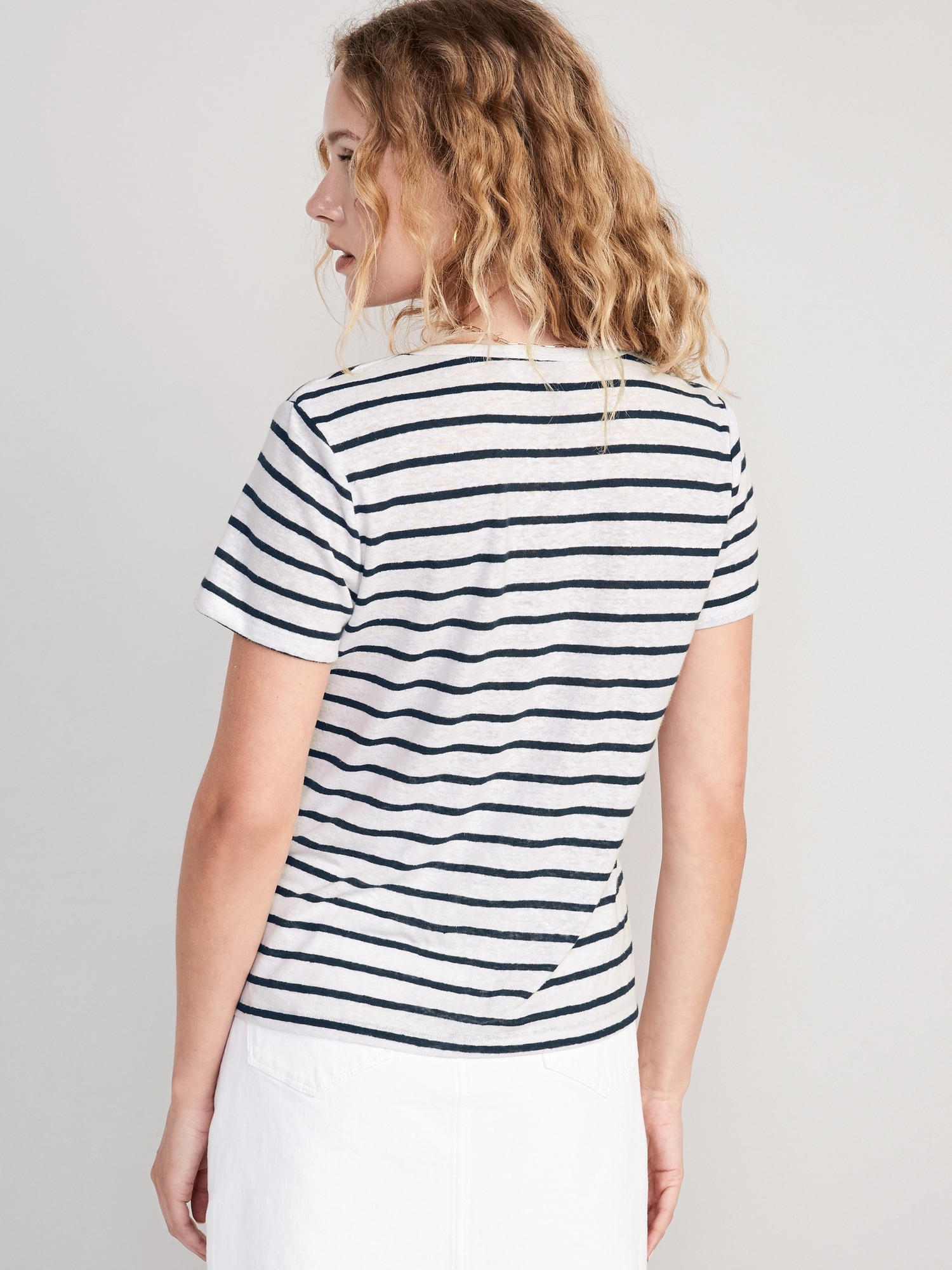 Cropped Henley Top - ShopperBoard