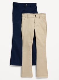 Image number 1 showing, School Uniform Boot-Cut Pants 2-Pack for Girls