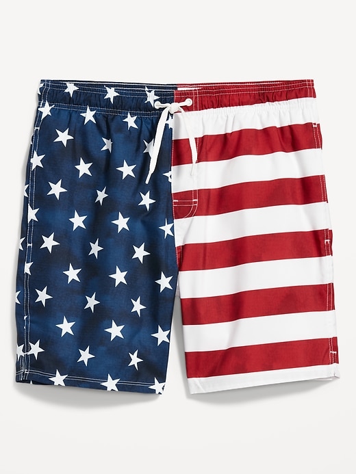 Image number 5 showing, Printed Swim Trunks --7-inch inseam