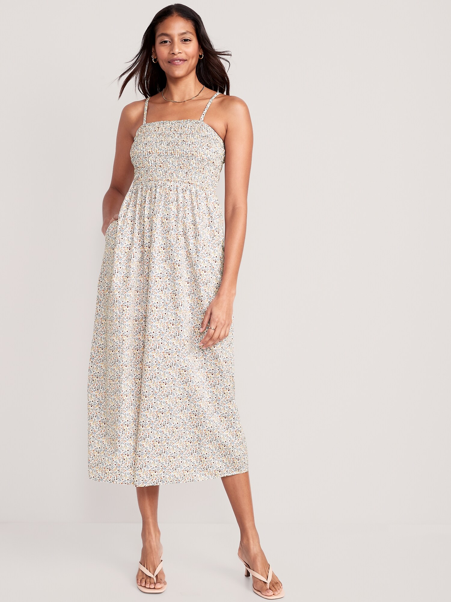 Fit Flare Smocked Maxi Cami Dress Old Navy