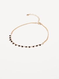 Image number 1 showing, Gold-Plated Beaded Anklet for Women