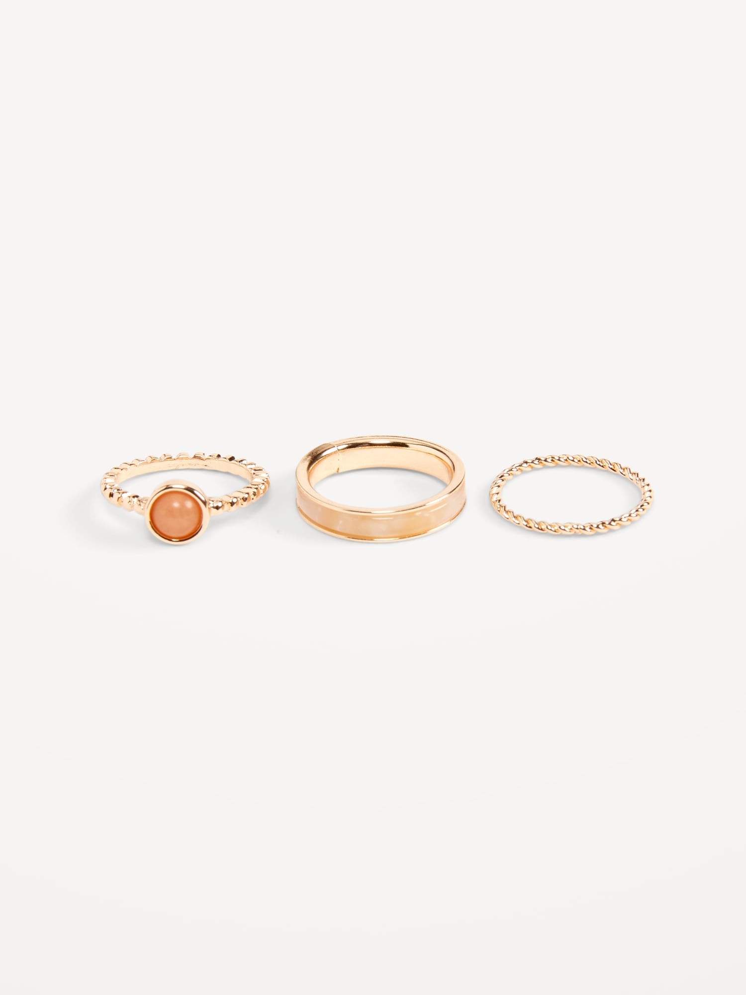 Old Navy Gold-Plated Ring 3-Pack for Women gold. 1
