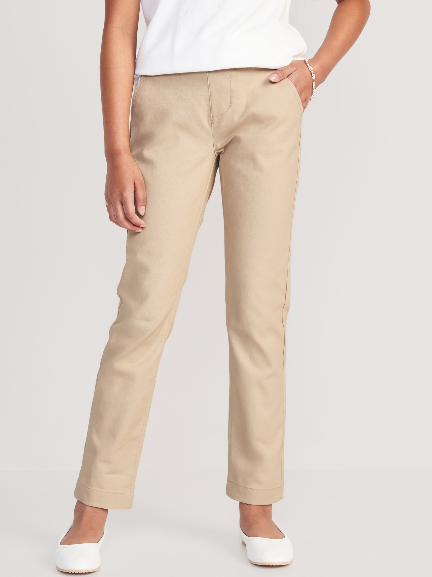 Khaki Skinny School Uniform Pants SXXXL  SohoGirlcom