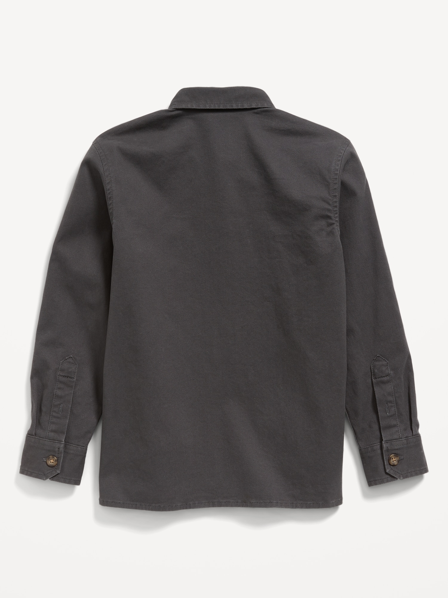 Long-Sleeve Utility Pocket Twill Shirt for Boys