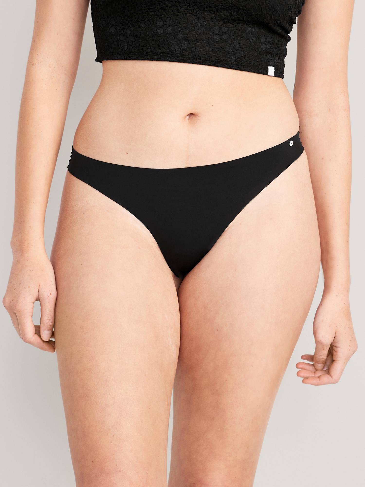 Old Navy Low-Rise Soft-Knit No-Show Thong Underwear for Women