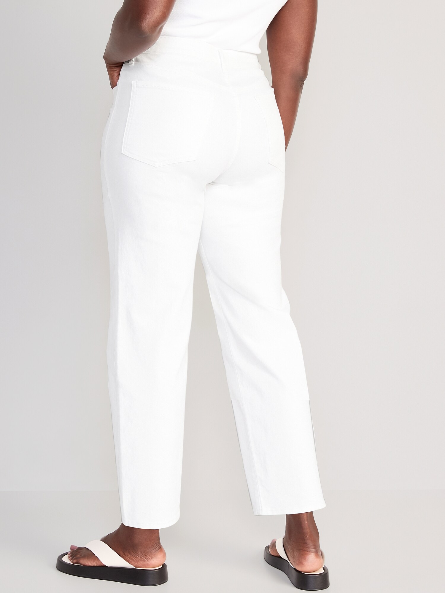 High-Waisted Wow White Loose Jeans for Women | Old Navy