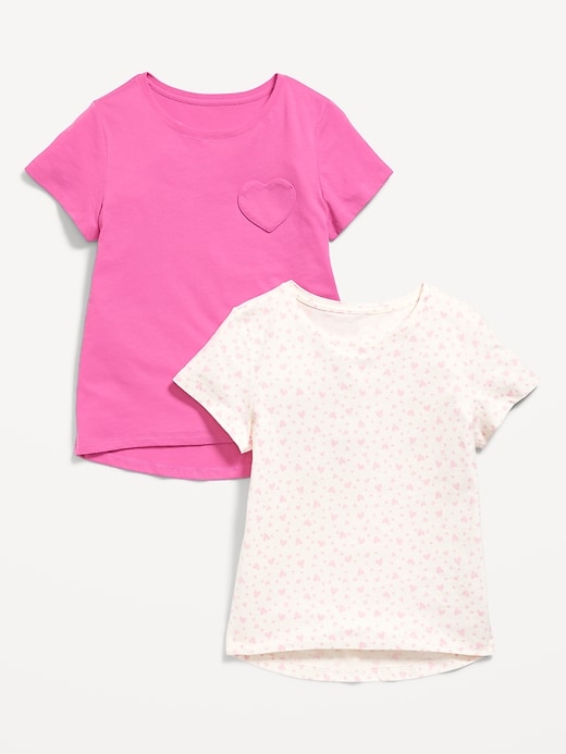 View large product image 1 of 1. Softest Short-Sleeve T-Shirt Variety 2-Pack for Girls