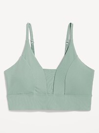Old Navy - Light Support PowerSoft Textured-Rib Sports Bra for Women brown