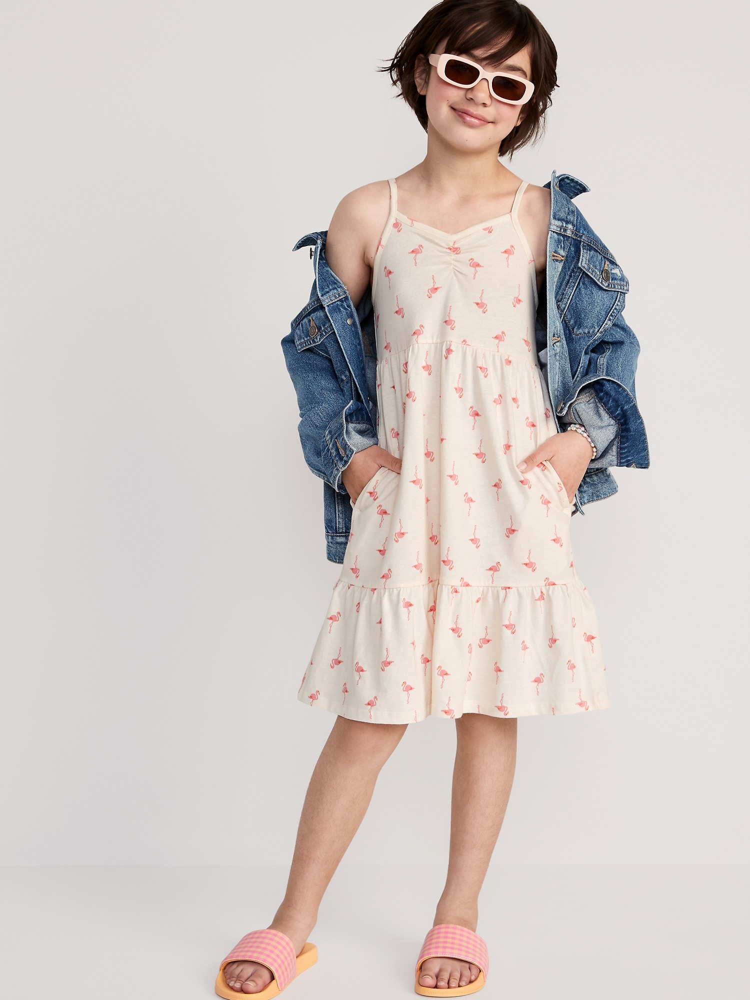 Printed Jersey-Knit Cami Swing Dress for Girls | Old Navy