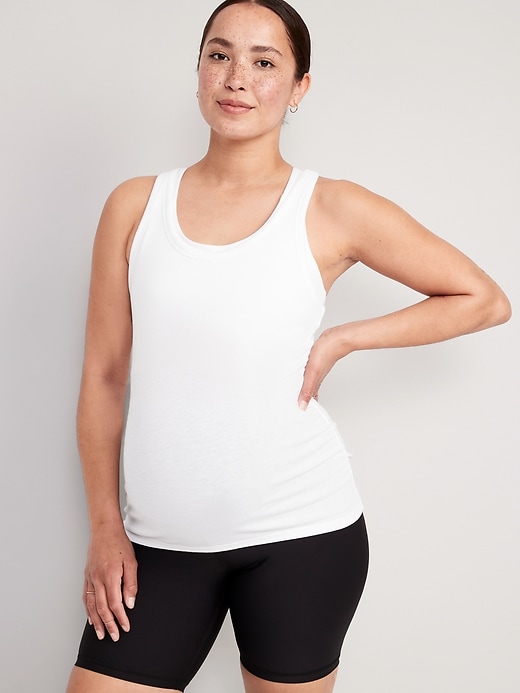 Image number 1 showing, Maternity UltraLite Rib-Knit Racerback Tank Top