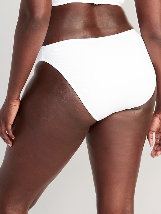 Image number 6 showing, High-Waisted French-Cut Ribbed Bikini Swim Bottoms