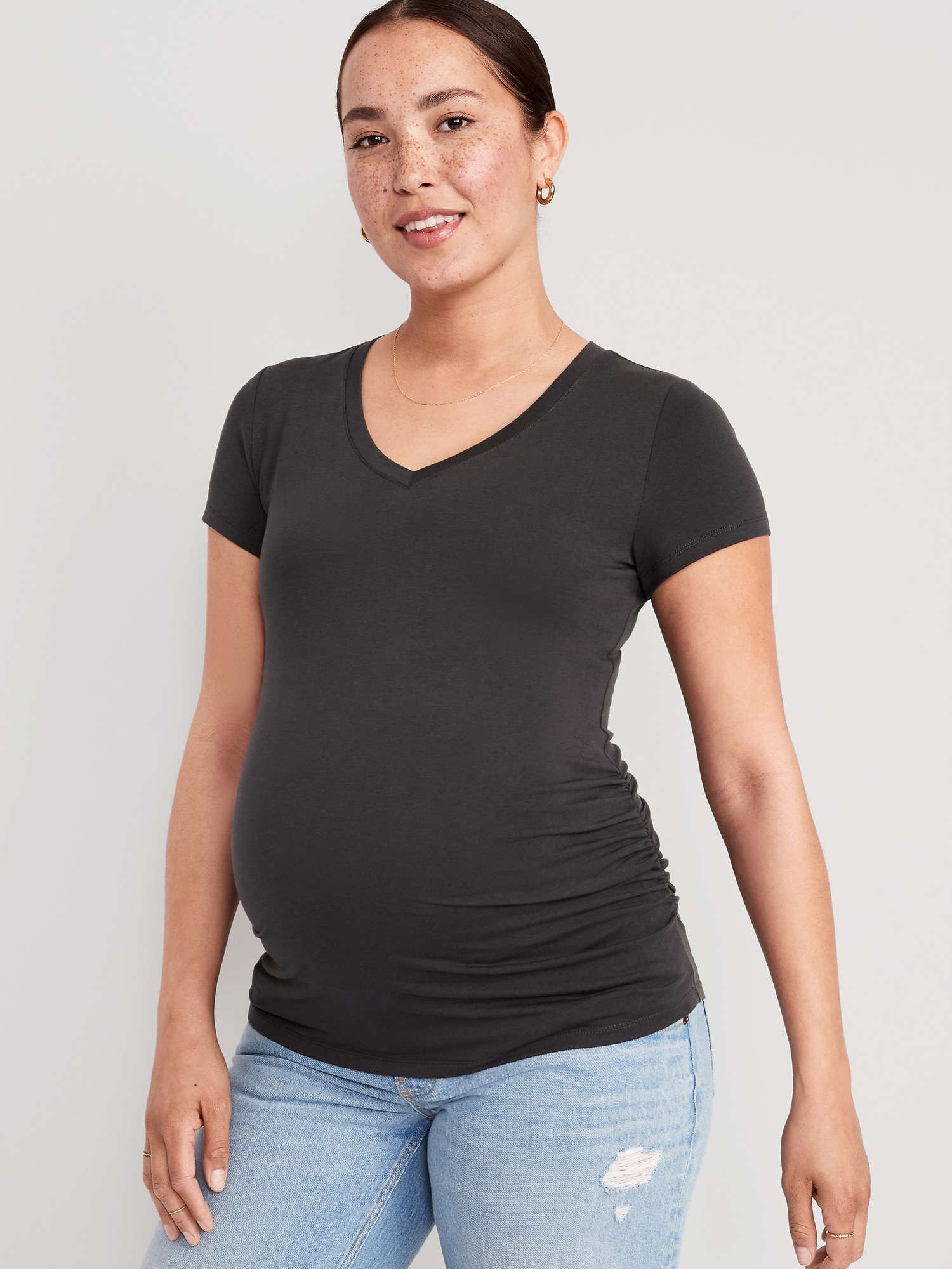 Spdoo Maternity Tops Shirts Short Sleeve V Neck T Shirts Casual
