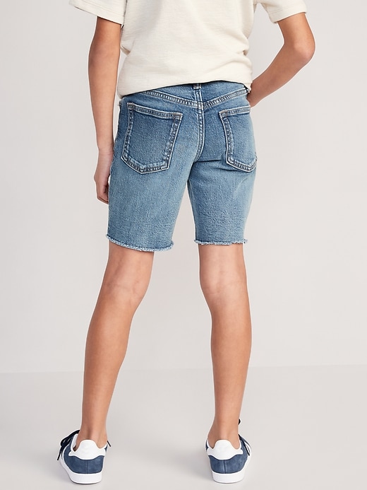 View large product image 2 of 5. 360° Stretch Pull-On Jean Shorts for Boys (At Knee)