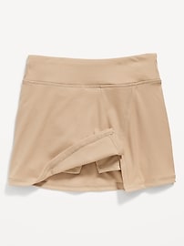 View large product image 5 of 5. High-Waisted Rib-Knit Side-Slit Performance Skort for Girls