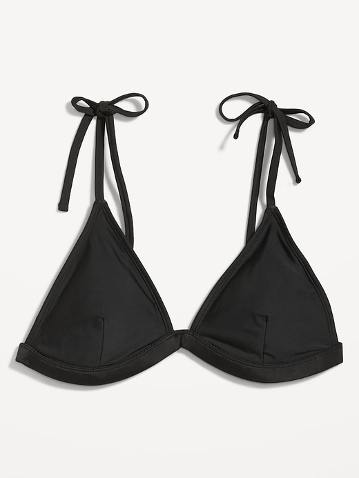 Image number 4 showing, Terry Tie-Shoulder Triangle Bikini Swim Top