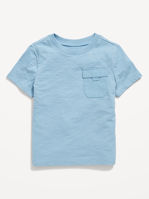 View large product image 1 of 2. Slub-Knit Cargo-Pocket T-Shirt for Toddler Boys