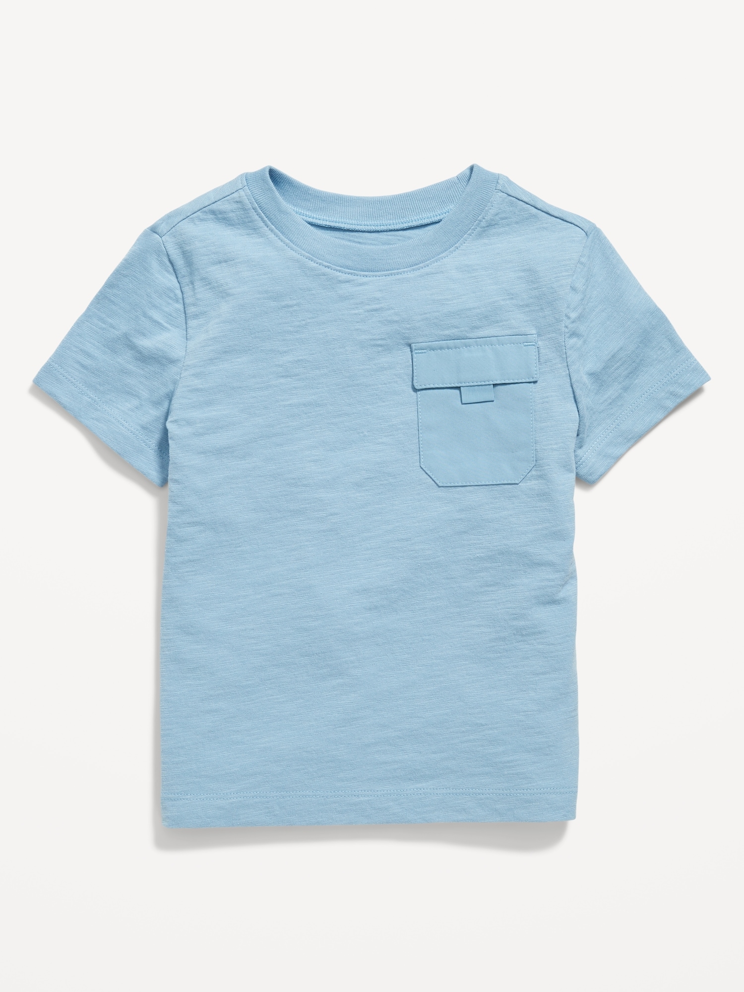 Old Navy Slub-Knit Cargo-Pocket T-Shirt for Toddler Boys blue. 1