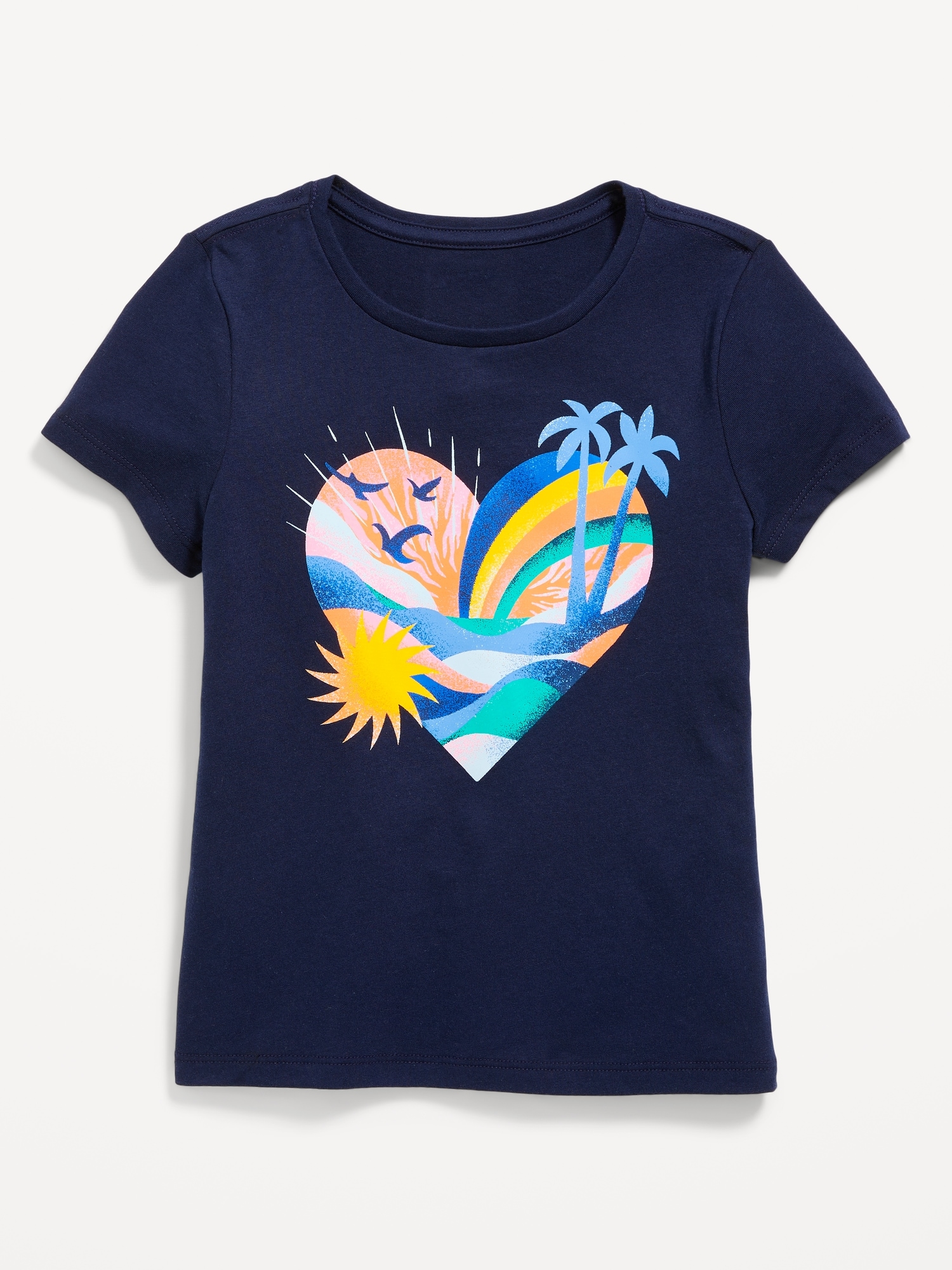 Old Navy Short-Sleeve Graphic T-Shirt for Girls blue. 1